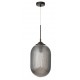Smoky Gray Glass Matt Black Metal LED E27 1x12 Watt 230 Volt IP20 Bulb Excluded D: 22.5 H1: 55.4 H2: 120 cm Adjustable height 