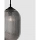 Smoky Gray Glass Matt Black Metal LED E27 1x12 Watt 230 Volt IP20 Bulb Excluded D: 22.5 H1: 55.4 H2: 120 cm Adjustable height 