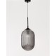 Smoky Gray Glass Matt Black Metal LED E27 1x12 Watt 230 Volt IP20 Bulb Excluded D: 22.5 H1: 55.4 H2: 120 cm Adjustable height 
