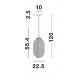 Smoky Gray Glass Matt Black Metal LED E27 1x12 Watt 230 Volt IP20 Bulb Excluded D: 22.5 H1: 55.4 H2: 120 cm Adjustable height 