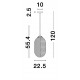 Opal Glass Brass Metal LED E27 1x12 Watt 230 Volt IP20 Bulb Excluded D: 22.5 H1: 55.4 H2: 120 cm Adjustable height 