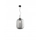 Black Aluminium & Smoke Glass LED E27 1x12 Watt 230 Volt IP20 Bulb Excluded D: 25 H1: 30 H2: 130 cm Adjustable height 