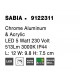 Chrome Aluminium & Acrylic LED 5 Watt 230 Volt 513Lm 3000K IP44 L: 12 W: 9.8 H: 7.5 cm 