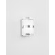 Chrome Aluminium & Acrylic LED 10 Watt 230 Volt 1026Lm 3000K IP44 L: 8.5 W: 9.8 H: 12.5 cm 