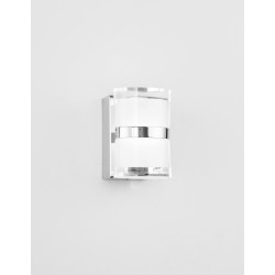 Chrome Aluminium & Acrylic LED 10 Watt 230 Volt 1026Lm 3000K IP44 L: 8.5 W: 9.8 H: 12.5 cm 