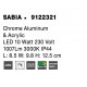 Chrome Aluminium & Acrylic LED 10 Watt 230 Volt 1026Lm 3000K IP44 L: 8.5 W: 9.8 H: 12.5 cm 