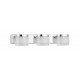Chrome Aluminium & Acrylic LED 15 Watt 230 Volt 1539Lm 3000K IP44 L: 38 W: 9.8 H: 7.5 cm 