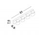 Chrome Aluminium & Acrylic LED 20 Watt 230 Volt 2052Lm 3000K IP44 L: 51 W: 9.8 H: 7.5 cm 