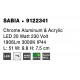 Chrome Aluminium & Acrylic LED 20 Watt 230 Volt 2052Lm 3000K IP44 L: 51 W: 9.8 H: 7.5 cm 