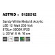 Sandy White Metal & Acrylic LED 12 Watt 230 Volt 673Lm 3000K IP20 L: 20 W: 9 H: 16 cm 