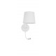 White Aluminium White Fabric Shade Switch On/Off LED E27 1x12 Watt LED 1x3 Watt 190Lm 230 Volt 3500K Bulb Excluded IP20 D: 