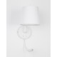 White Aluminium White Fabric Shade Switch On/Off LED E27 1x12 Watt LED 1x3 Watt 190Lm 230 Volt 3500K Bulb Excluded IP20 D: 