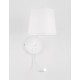White Aluminium White Fabric Shade Switch On/Off LED E27 1x12 Watt LED 1x3 Watt 190Lm 230 Volt 3500K Bulb Excluded IP20 D: 