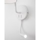 White Aluminium White Fabric Shade Switch On/Off LED E27 1x12 Watt LED 1x3 Watt 190Lm 230 Volt 3500K Bulb Excluded IP20 D: 