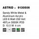 Sandy White Metal & Aluminium Acrylic LED 6 Watt 230 Volt 487Lm 3000K IP20 D: 13.5 W: 4 cm 