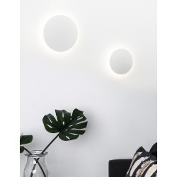 Sandy White Metal & Aluminium Acrylic LED 12 Watt 230 Volt 974Lm 3000K IP20 D: 18 W: 4 cm 