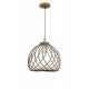 Natural Wood Brown Fabric Cable LED E27 1x12 Watt 230 Volt IP20 Bulb Excluded D: 35 H1: 30 H2: 230 cm Adjustable height UPSIDE D