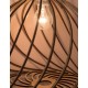Natural Wood Brown Fabric Cable LED E27 1x12 Watt 230 Volt IP20 Bulb Excluded D: 35 H1: 30 H2: 230 cm Adjustable height UPSIDE D