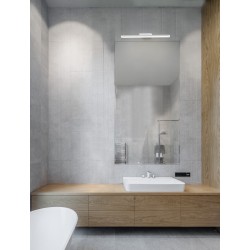 White Aluminium & Acrylic LED 12 Watt 100-240 Volt 1802Lm 3000K IP44 L: 45 W: 9.5 H: 3 cm 
