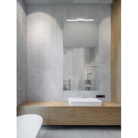 White Aluminium & Acrylic LED 12 Watt 100-240 Volt 1802Lm 3000K IP44 L: 45 W: 9.5 H: 3 cm 