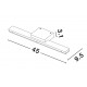 White Aluminium & Acrylic LED 12 Watt 100-240 Volt 1802Lm 3000K IP44 L: 45 W: 9.5 H: 3 cm 