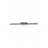 Dark Grey Aluminium & Acrylic LED 12 Watt 100-240 Volt 1802Lm 3000K IP44 L: 45 W: 9.5 H: 3 cm