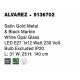Satin Gold Metal & Black Marble White Opal Glass LED E27 1x12 Watt 230 Volt Bulb Excluded IP20 Cable Length: 160 cm L: 31 W: 25 