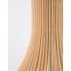 Natural Wood Brown Fabric Cable Solid Wood Canopy LED E27 1x12 Watt 230 Volt IP20 Bulb Excluded D: 38 H1: 55 H2: 245 cm Adjustab