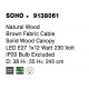 Natural Wood Brown Fabric Cable Solid Wood Canopy LED E27 1x12 Watt 230 Volt IP20 Bulb Excluded D: 38 H1: 55 H2: 245 cm Adjustab