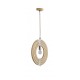Natural Wood Brown Fabric Cable LED E27 1x12 Watt 230 Volt IP20 Bulb Excluded D: 43 H: 130 cm Adjustable Height Adjustable 
