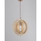 Natural Wood Brown Fabric Cable LED E27 1x12 Watt 230 Volt IP20 Bulb Excluded D: 43 H: 130 cm Adjustable Height Adjustable 