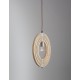 Natural Wood Brown Fabric Cable LED E27 1x12 Watt 230 Volt IP20 Bulb Excluded D: 43 H: 130 cm Adjustable Height Adjustable 