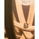Natural Wood Brown Fabric Cable LED E27 1x12 Watt 230 Volt IP20 Bulb Excluded D: 43 H: 130 cm Adjustable Height Adjustable 