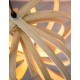 Natural Wood Brown Fabric Cable LED E27 1x12 Watt 230 Volt IP20 Bulb Excluded D: 43 H: 130 cm Adjustable Height Adjustable 