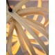 Natural Wood Brown Fabric Cable LED E27 1x12 Watt 230 Volt IP20 Bulb Excluded D: 43 H: 130 cm Adjustable Height Adjustable 