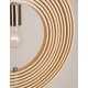 Natural Wood Brown Fabric Cable LED E27 1x12 Watt 230 Volt IP20 Bulb Excluded D: 43 H: 130 cm Adjustable Height Adjustable 