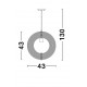 Natural Wood Brown Fabric Cable LED E27 1x12 Watt 230 Volt IP20 Bulb Excluded D: 43 H: 130 cm Adjustable Height Adjustable 