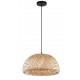 Natural Bamboo Black PVC Wire & Base LED E27 1x12 Watt 230 Volt IP20 Bulb Excluded D: 39 H1: 20 H2: 120 cm Adjustable height 