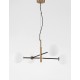Satin Gold & Black Metal White Opal Glass LED G9 4x5 Watt 220 Volt IP20 Bulb Excluded L:103 W: 85 H1: 30 H2: 130 cm Adjustable h