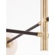 Satin Gold & Black Metal White Opal Glass LED G9 4x5 Watt 220 Volt IP20 Bulb Excluded L:103 W: 85 H1: 30 H2: 130 cm Adjustable h