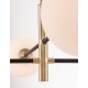 Satin Gold & Black Metal White Opal Glass LED G9 4x5 Watt 220 Volt IP20 Bulb Excluded L:103 W: 85 H1: 30 H2: 130 cm Adjustable h