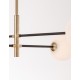 Satin Gold & Black Metal White Opal Glass LED G9 4x5 Watt 220 Volt IP20 Bulb Excluded L:103 W: 85 H1: 30 H2: 130 cm Adjustable h