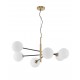 Satin Gold & Black Metal White Opal Glass LED G9 6x5 Watt 220 Volt IP20 Bulb Excluded L: 103 W: 75 H1: 36 H2: 136 cm Adjustable 