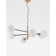 Satin Gold & Black Metal White Opal Glass LED G9 6x5 Watt 220 Volt IP20 Bulb Excluded L: 103 W: 75 H1: 36 H2: 136 cm Adjustable 