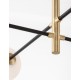 Satin Gold & Black Metal White Opal Glass LED G9 6x5 Watt 220 Volt IP20 Bulb Excluded L: 103 W: 75 H1: 36 H2: 136 cm Adjustable 