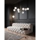 Satin Gold & Black Metal White Opal Glass LED G9 8x5 Watt 220 Volt IP20 Bulb Excluded L: 120 W: 103 H1: 45 H2: 145 cm Adjustable