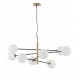 Satin Gold & Black Metal White Opal Glass LED G9 8x5 Watt 220 Volt IP20 Bulb Excluded L: 120 W: 103 H1: 45 H2: 145 cm Adjustable