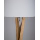Ivory Fabric Shade Brown Fabric Wire Natural Wood LED E27 1x12 Watt 230 Volt IP20 Bulb Excluded Cable Length: 180 cm D: 50 H 1: 