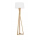 Ivory Fabric Shade Brown Fabric Wire Natural Wood LED E27 1x12 Watt 230 Volt IP20 Bulb Excluded Cable Length: 200 cm D: 50 H 1: 