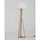 Ivory Fabric Shade Brown Fabric Wire Natural Wood LED E27 1x12 Watt 230 Volt IP20 Bulb Excluded Cable Length: 200 cm D: 50 H 1: 